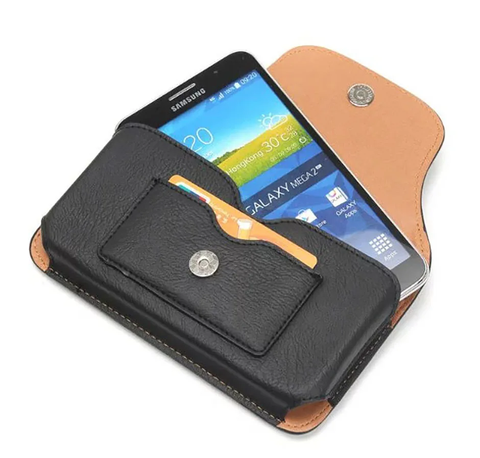 

Convenient Holster Belt Clip Leather Phone Case Pouch Voor Xiao Mi Pocophone F1, Mi A2 Lite, Minimalist Universal Cell Phone Bag