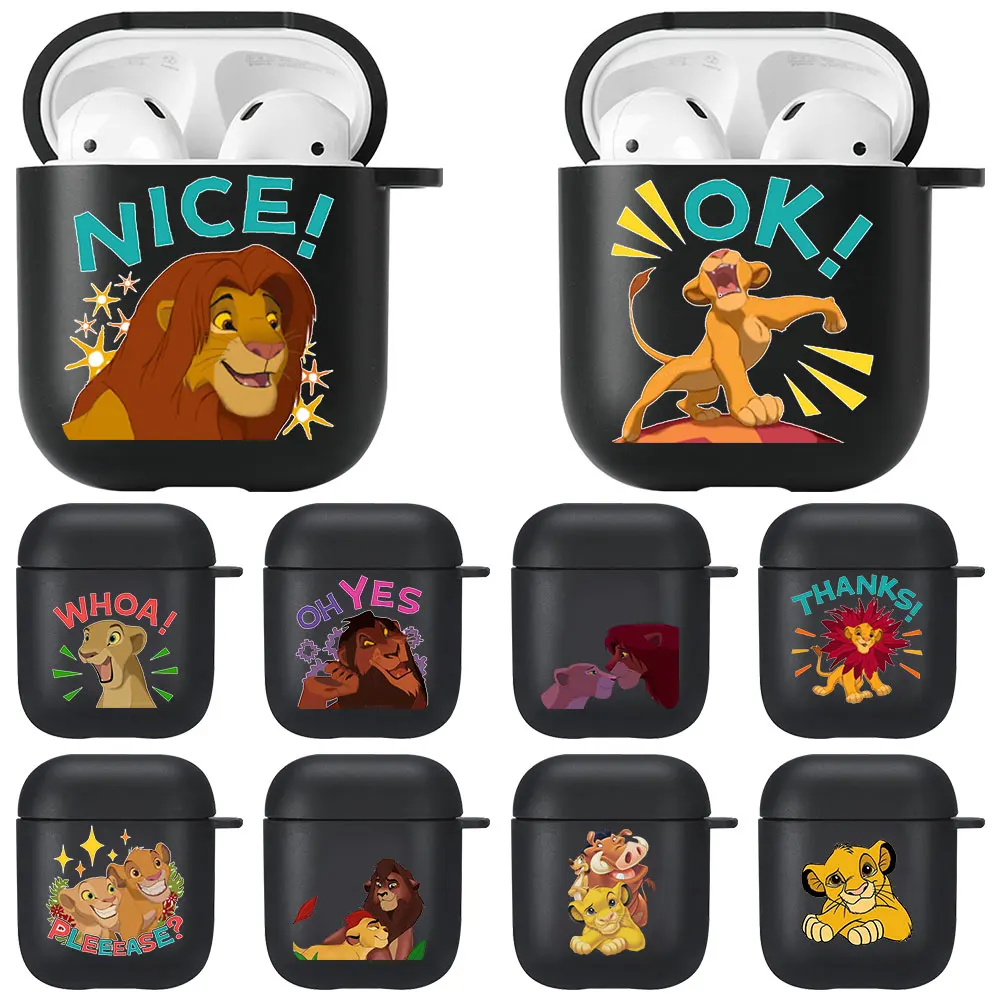 

Disney Nala Cover AirPods Case For Apple AirPods 1 2 Black TPU Bluetooth Earphone Charging for AirPods 2 1 Box Casing Shell Bag