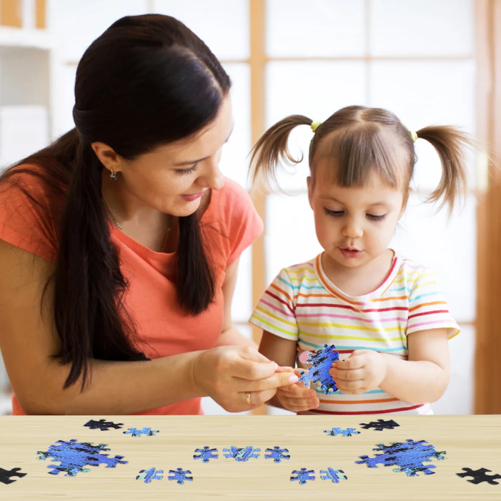 

TOYANDONA Starry Night Jigsaw 1000 Pieces Jigsaw Puzzle for Fun Oil Painting Jigsaw for Adult without Frame (Colorful)