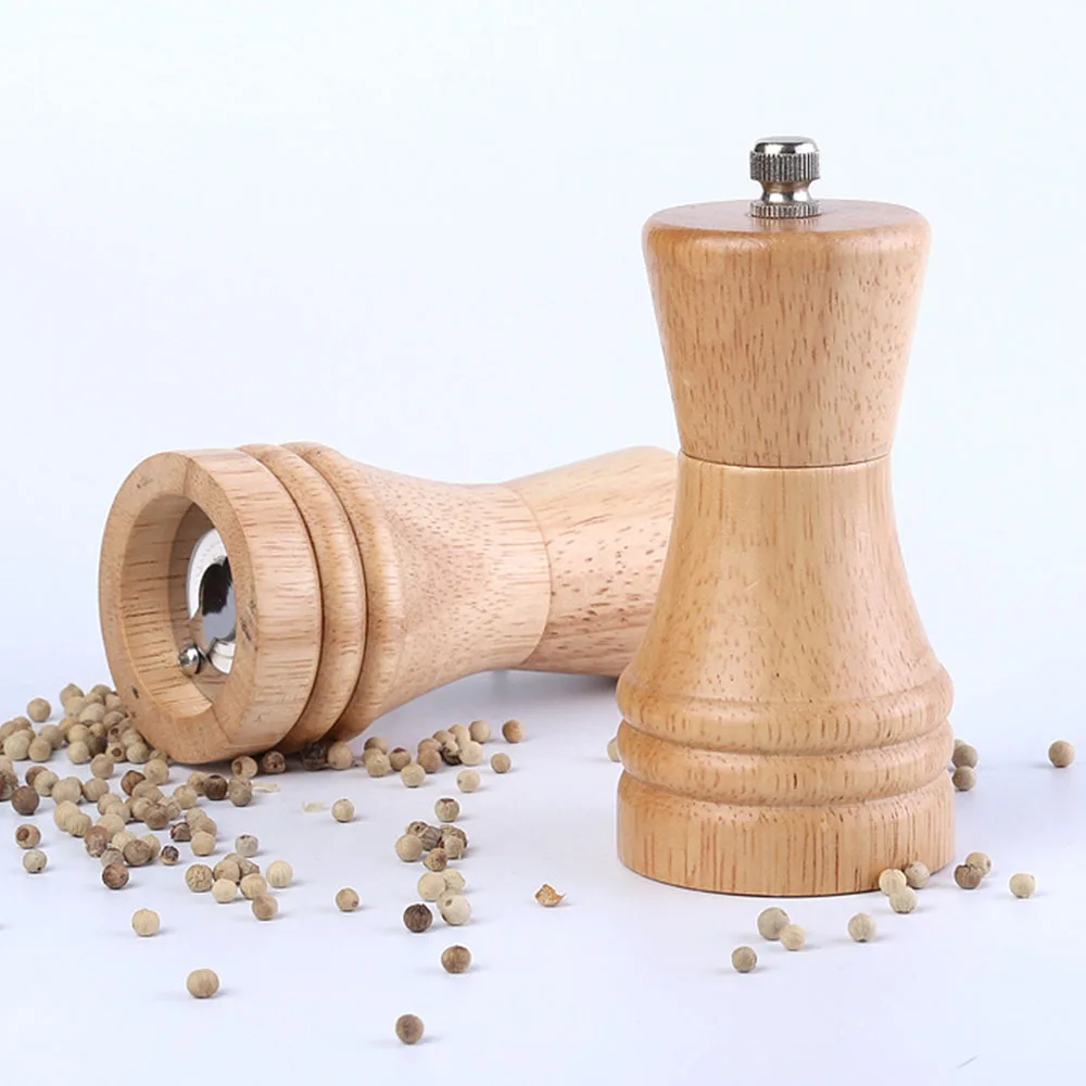 4 5 &quotдюймовый соль и перец мельница твердое дерево мини ручной шлифовальный