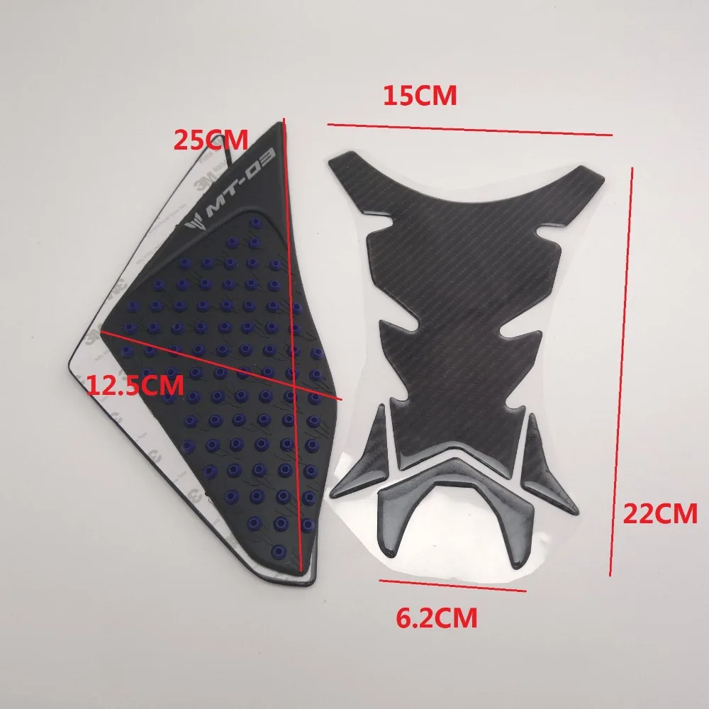 Для YAMAHA MT03 MT-03 MT 03 мотоциклетные противоскользящие Танк Pad Сторона газа Колено сцепление тяговые колодки протектор наклейки