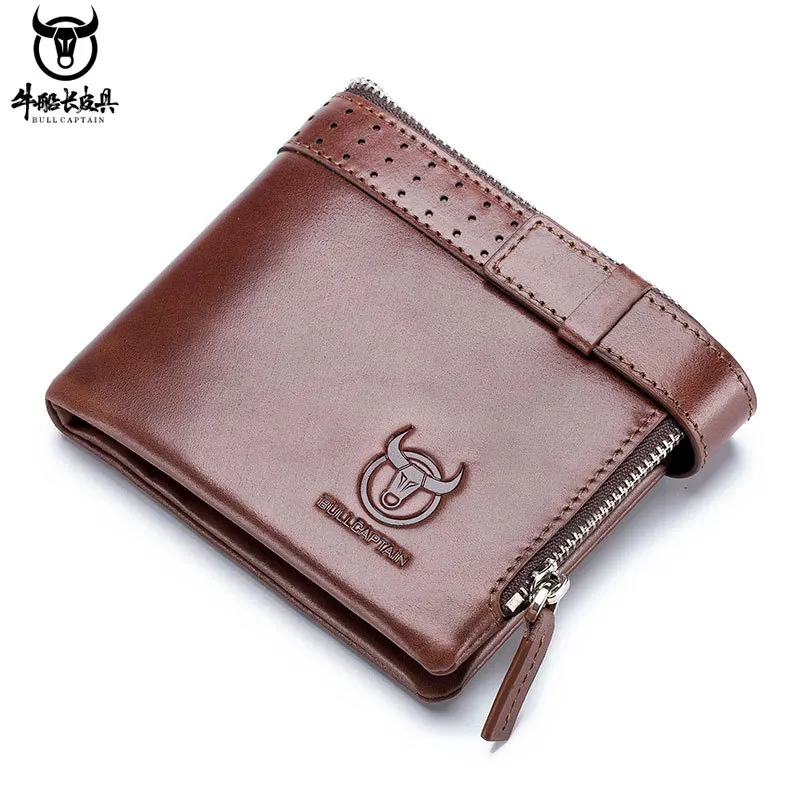 

Men's Leather Anti-theft Brush Horizontal Tri-fold Wallet Fashion Top Layer Cowhide Soft Leather Wallet