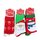 Новые рождественские мужские и женские длинные носки с новогодним принтом милые зимние рождественские носки