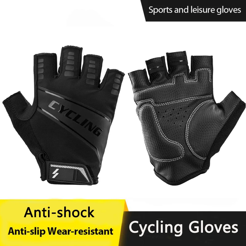 

Перчатки унисекс из нейлоновой лайкры, Нескользящие митенки с закрытыми пальцами, для езды на велосипеде, шоссейных велосипедах, езды на го...