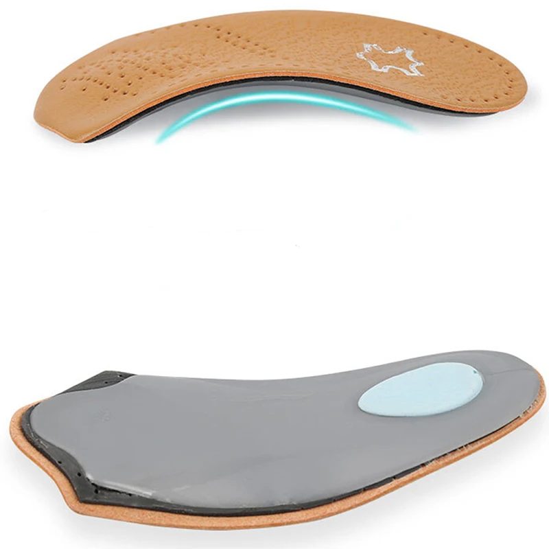 1 пара кожаные ортопедические стельки унисекс длина 3/4 | Обувь