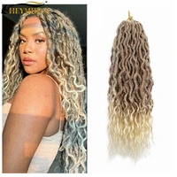faux locs crochet hair curly new goddess locs wavy braiding hair dreadlocks synthetic braids extensions for women heymidea