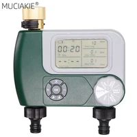 muciakie garden programmable 2 outlet timer brass 34 female inlet hose faucet water irrigation controller system sprinkler