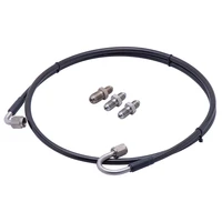 master to slave cylinder complete stainless clutch line kit with an3 fittings for 06 15 honda civic si