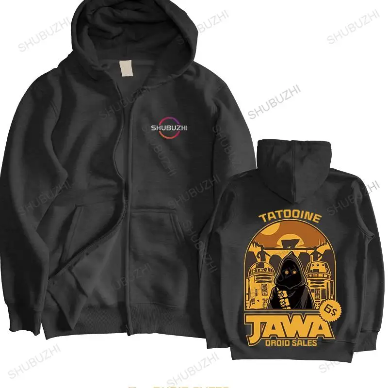

man autumn zipper hoodie black brand clothing TATOOINE JAWA DROID SALES unisex outwear high quality sweatshirt funny jacket