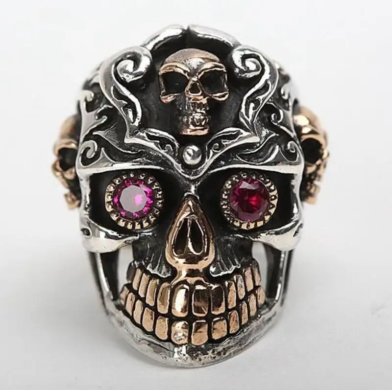 

Gothic Style Skull Ring for Men Fashion Finger Jewelry Biker Ring Amulet Gift