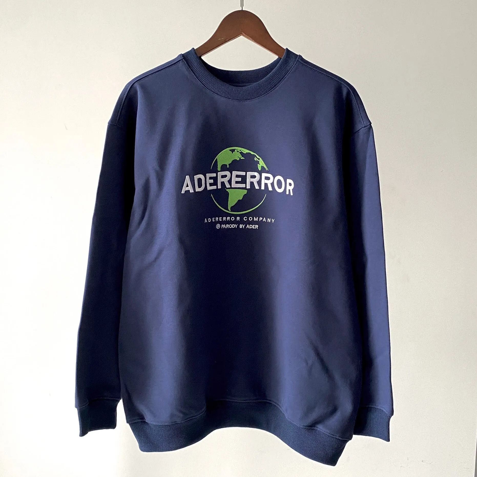 Adererror Толстовка 2020 для мужчин женщин зеленой земле и вышитой буквой свитера с