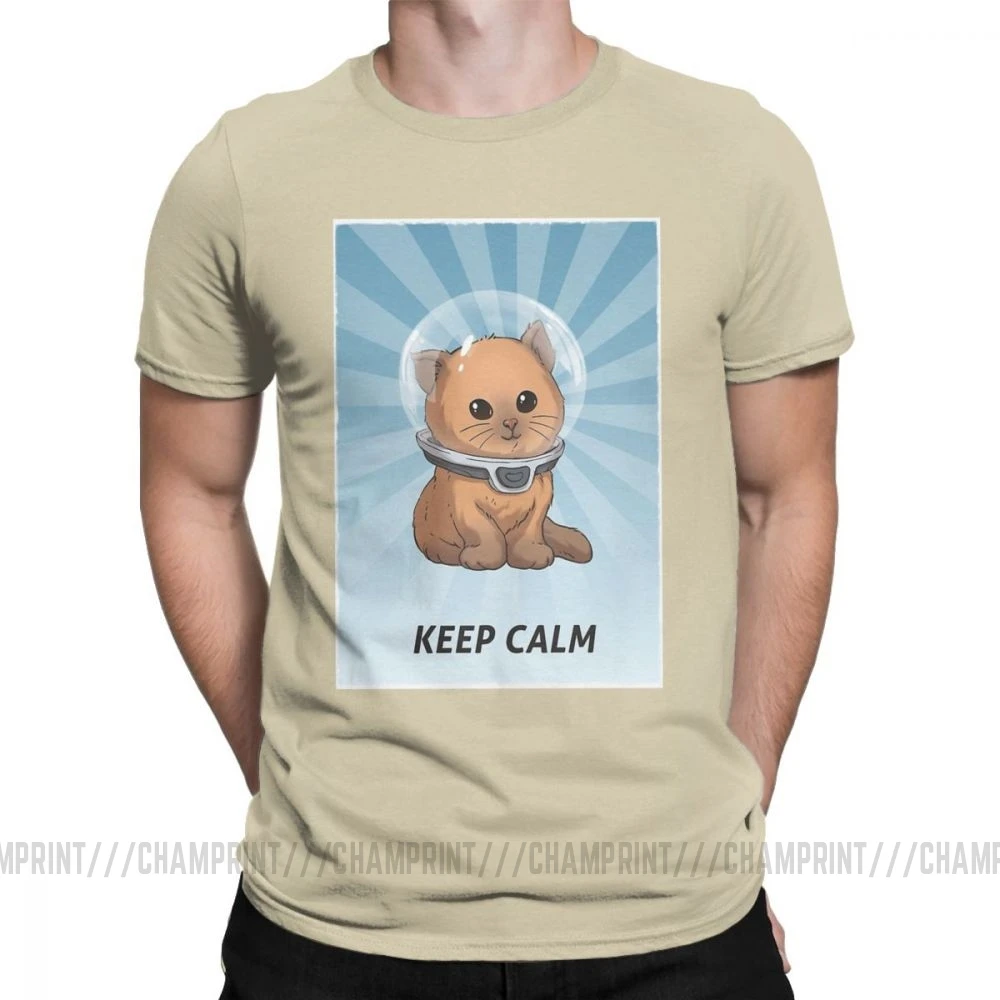 Винтаж Subnautica Keep Calm майки котенок для мужчин чистый хлопок футболки игры море Левиафан жнец Дайвинг рыба короткий рукав тройник - Цвет: Хаки