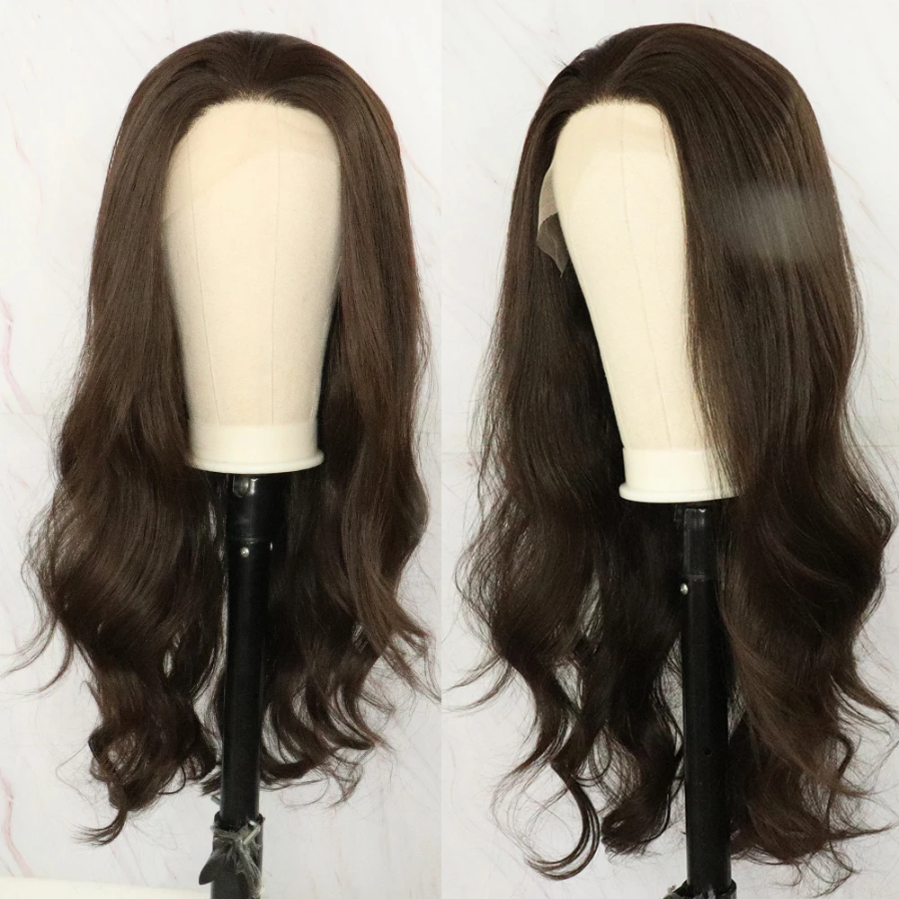 Beautiful Diary Long Body Wavy Gluesless Wigs  #4 13x4inch Futura Hair Heat Resistant Synthetic Lace Front Wig For Black Women