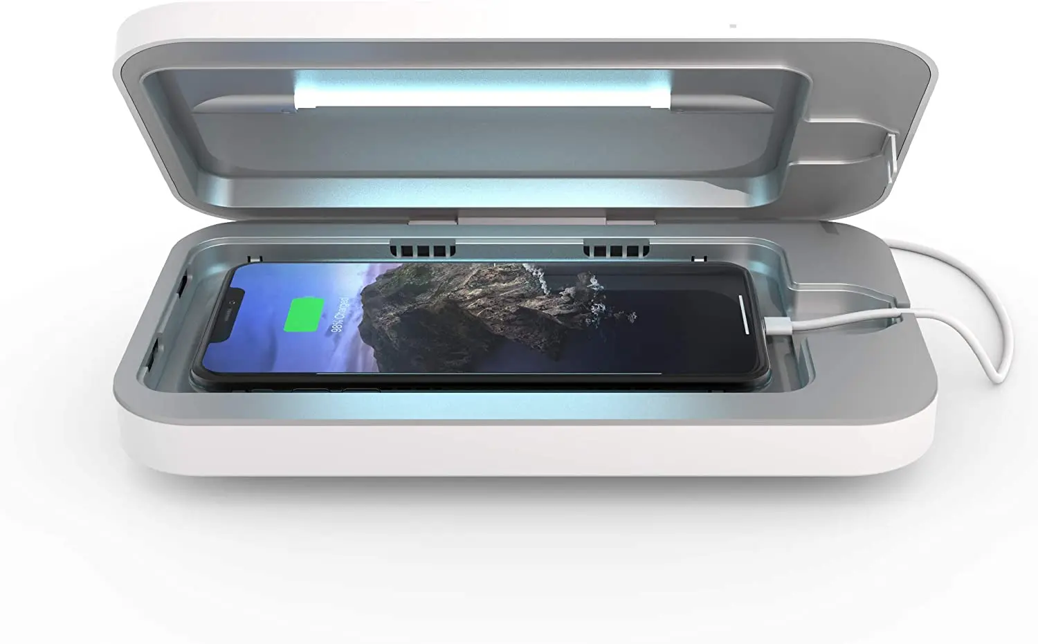 

PhoneSoap 3 УФ дезинфицирующее средство для сотового телефона и двойное Универсальное зарядное устройство для сотового телефона | Запатентован...