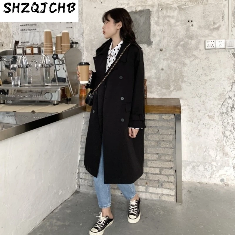 

JCHB 2021 Long Trench Coat Female Spring Autumn Windbreaker Coats and Jackets Women Korean Overcoat Manteau Femme KJ6922