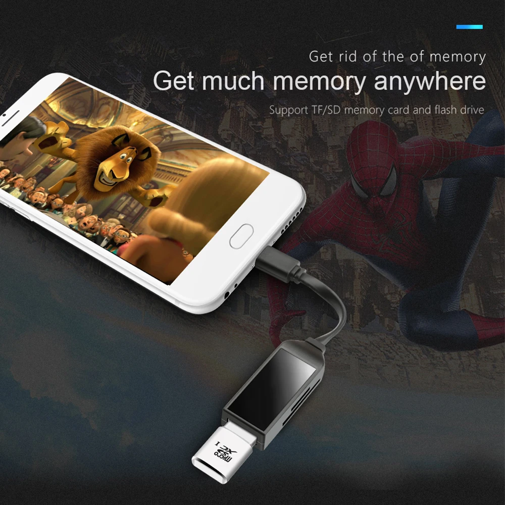 Rocketek Micro type c usb 2 0 otg устройство для чтения карт micro SD/TF | Компьютеры и офис