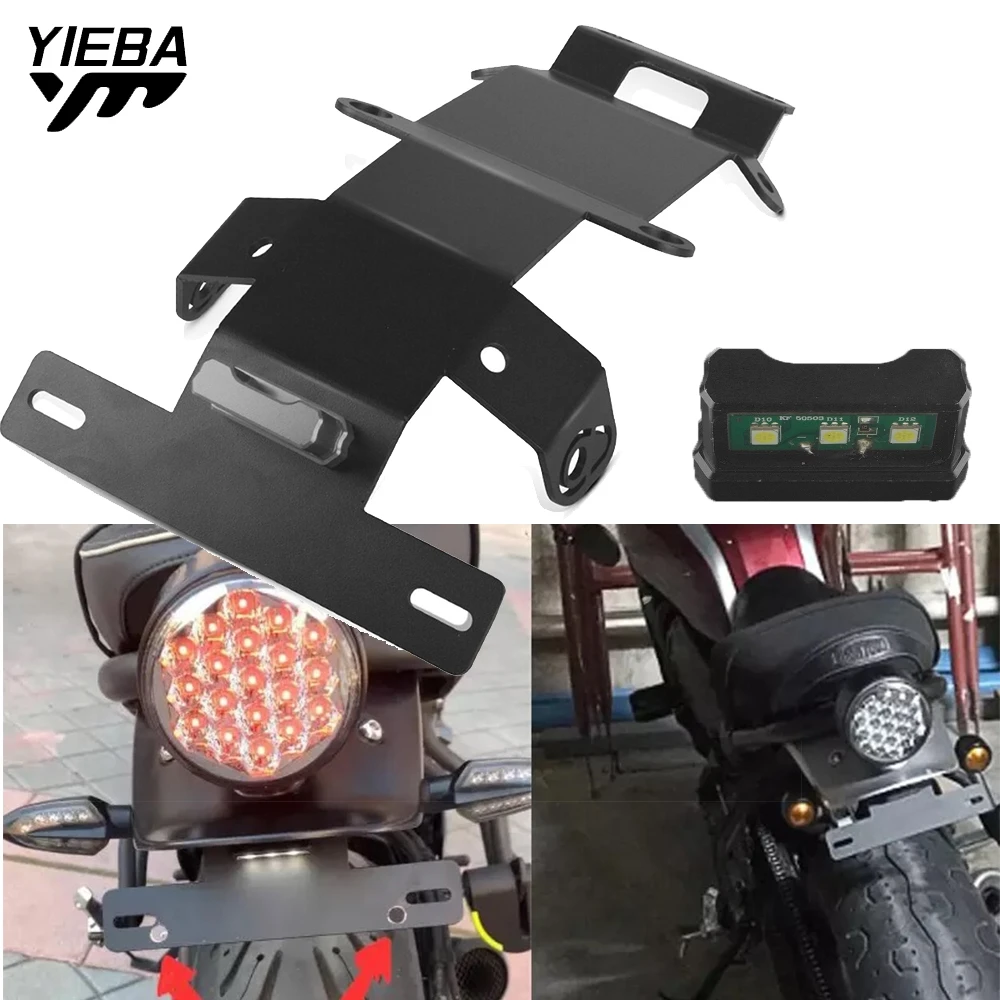 License Plate Holder For HONDA Motorcycle 2016 2017 2018 2019 2020 MSX 125 SF Grom Motorcycle Accessories Rear Tail Tidy LED Light