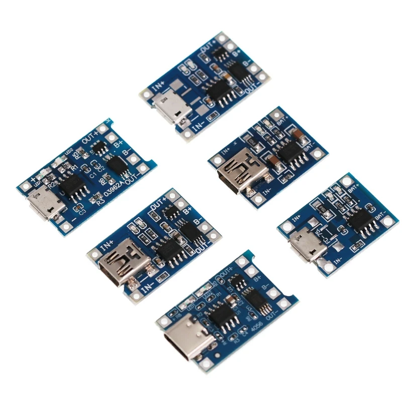 

20 Pieces TP4056 Charging Module Battery Charging Board with Battery Protection 18650 BMS 5V Micro USB 1A 186 50 Charge Module