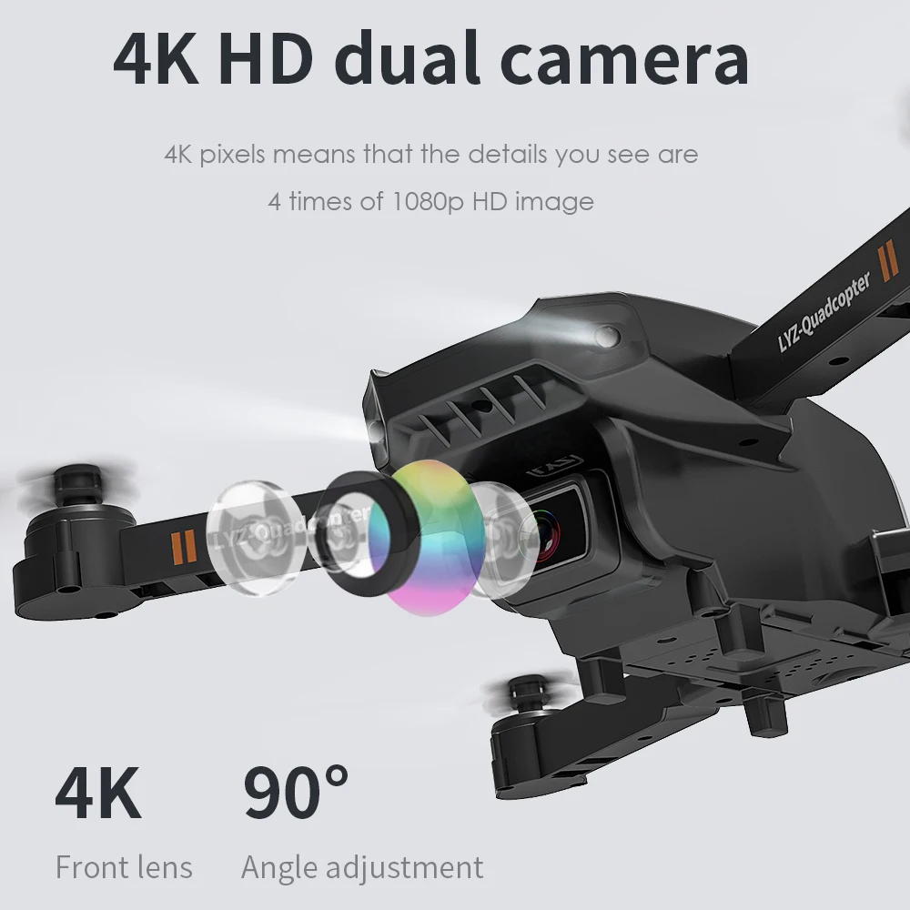 Мини-Дрон с широкоугольной HD-камерой 4K Wi-Fi FPV и режимом удержания высоты | Игрушки
