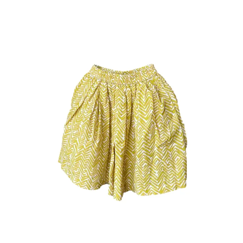 

Children's Trousers 2021 Summer New Korean Girls Floral Loose Wid Leg Pants