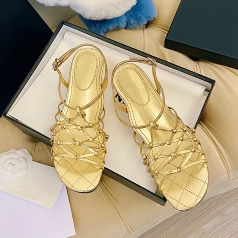 

2021 Brand Design Women's Sandals Elegant Summer Sandals Female Fashion High Heels Shoes Casual