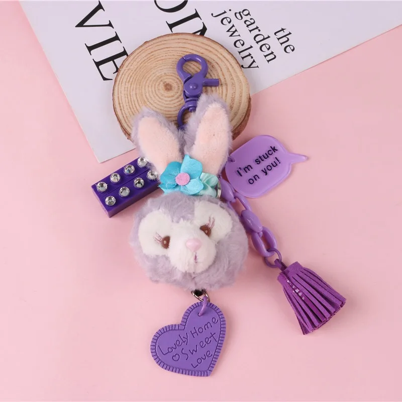 

Disney Daffy's Cute Bunny Keyring Cartoon Plush Rabbit Doll Bag Pendant Key Chain Lovely Knapsack Keychain Wholesale