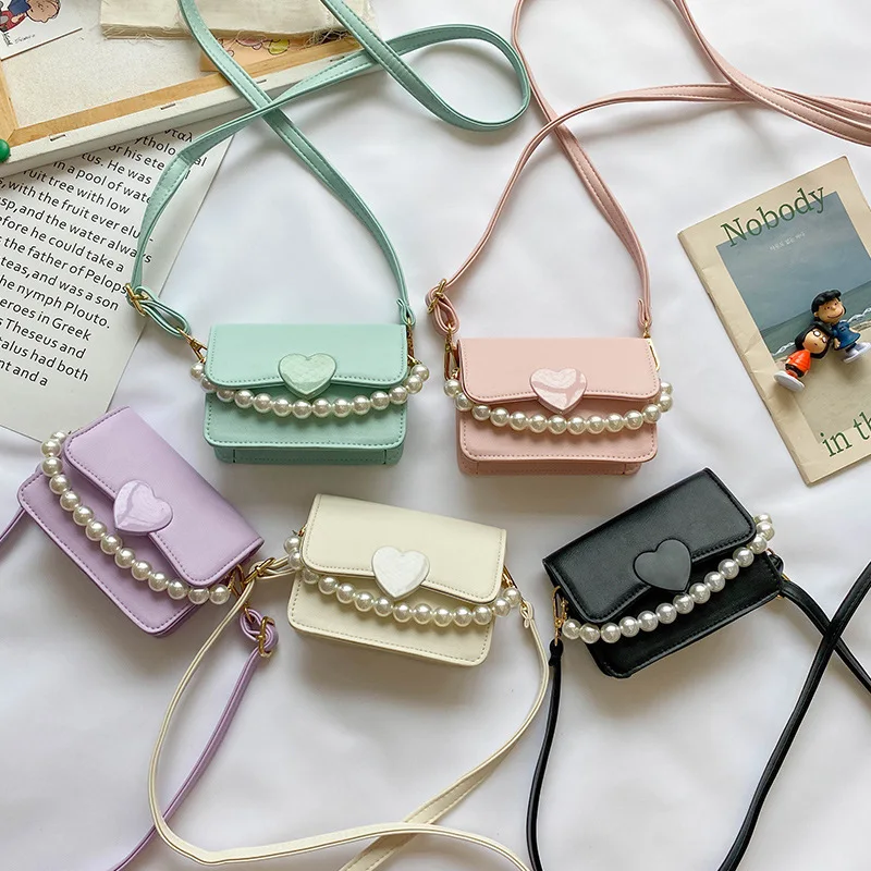 

Детские кошельки и сумочки, маленькие кожаные дамские сумочки через плечо для мелочи, праздничный кошелек для маленьких девочек с жемчужин...