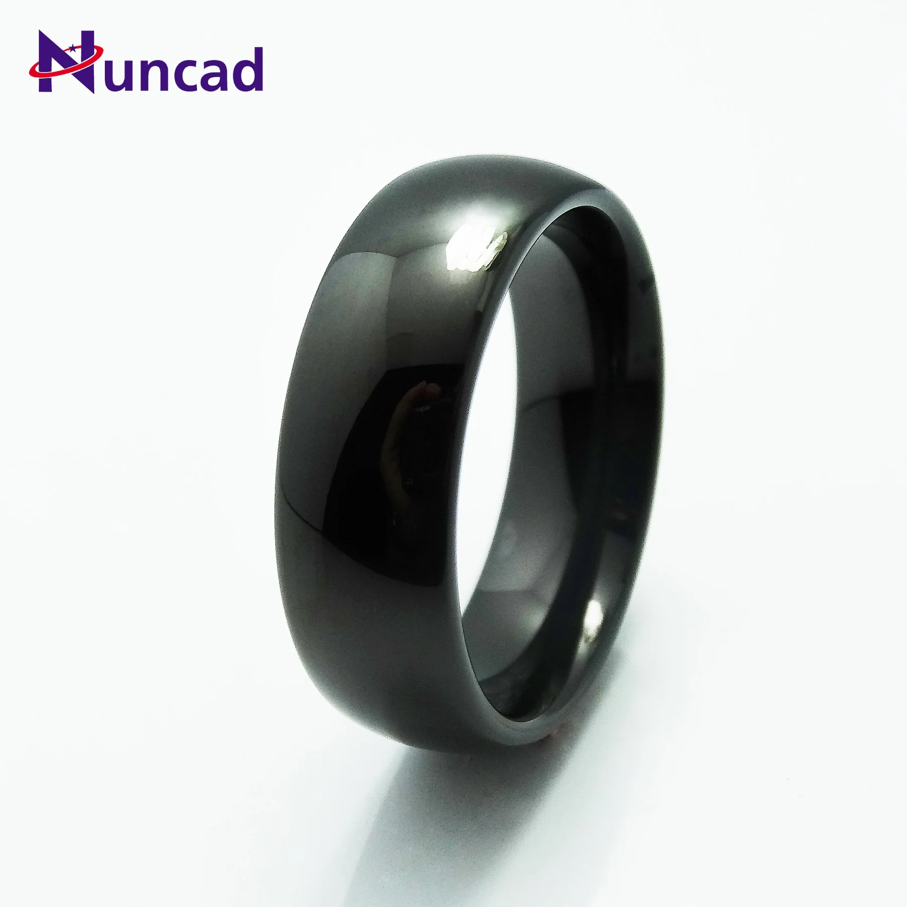 

Европейское и американское популярное кольцо из вольфрамовой стали, простое изогнутое глянцевое черное кольцо 8 мм, модное мужское кольцо