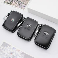 1pcs fashion leather key wallet car keychain case key bag for renault duster clio 4 megane 2 3 captur sandero logan accessories