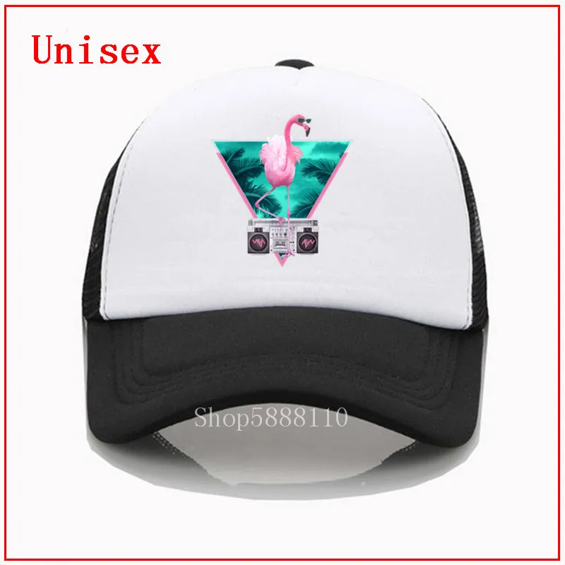 Бейсболка Майами с принтом фламинго и птиц сетчатые кепки от солнца летняя