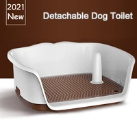 portable teach cat dog toilet plastic double layer dog pad training cat puppy toilet pee for small dogs pet self cleaning toilet