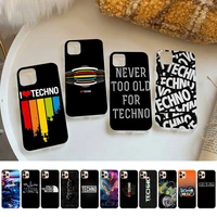 techno music phone case for iphone 13 11 12 pro xs max 8 7 6 6s plus x 5s se 2020 xr cover