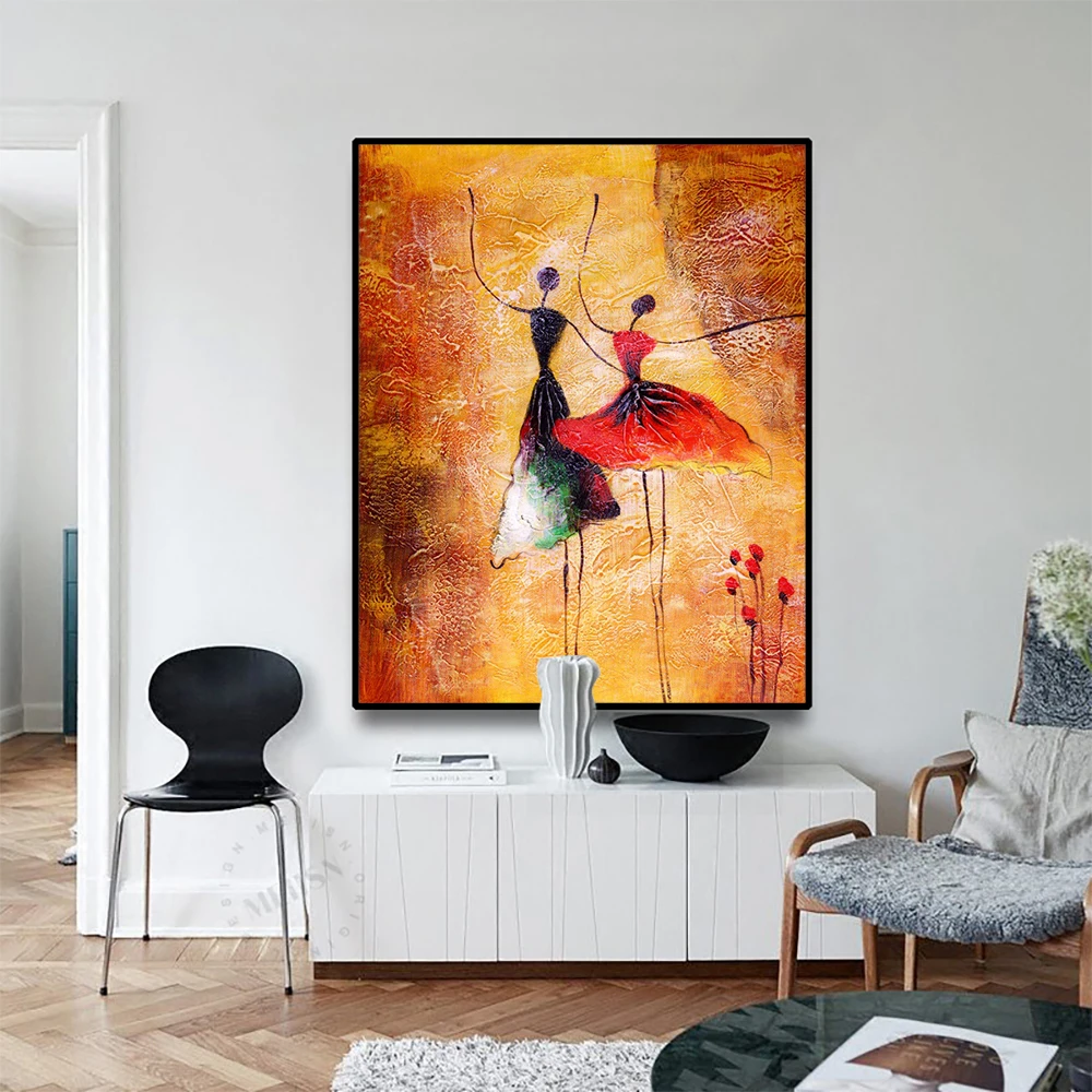 Wall Pictures For Living Room Dancing Girs Picture PosterCanvas Painting Calligraphy Posters And Prints Home Art Decorate | Дом и сад