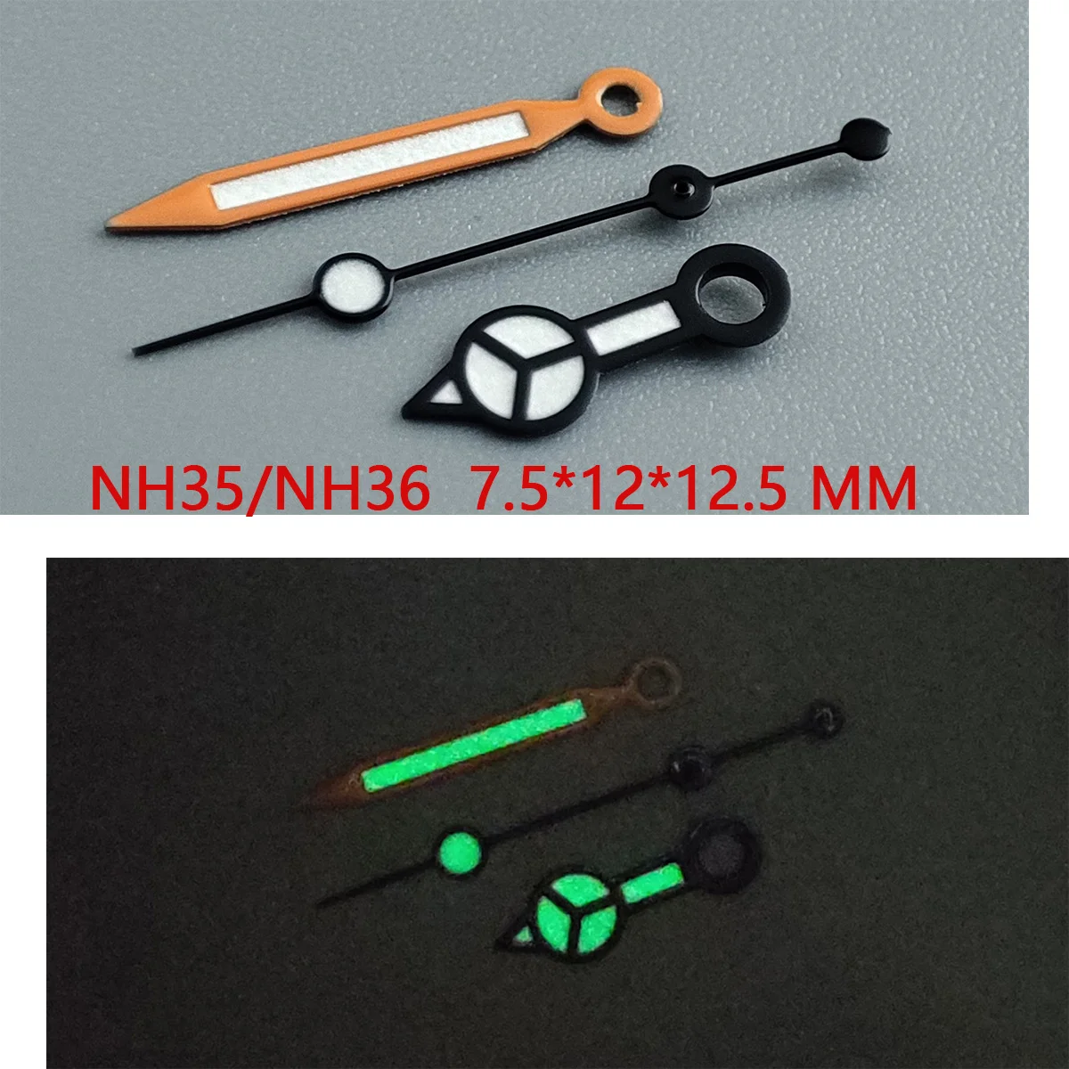 Аксессуары для часов указка NH35 стрелки черные оранжевые Зеленые Супер