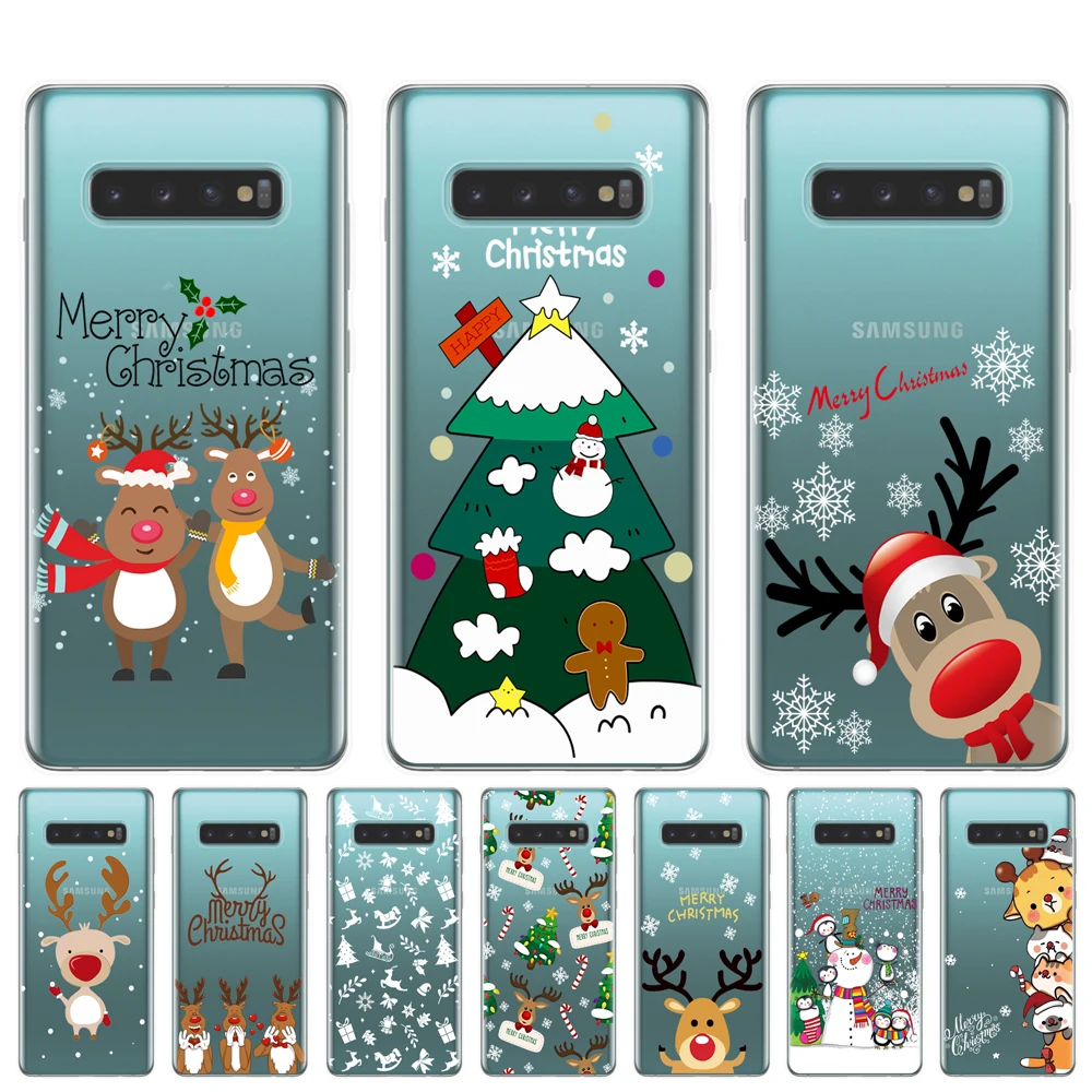 Счастливого Рождества чехол для телефона Samsung S10 S9 S8 Plus S10e 5G S6 S7 Edge Lite мультфильм