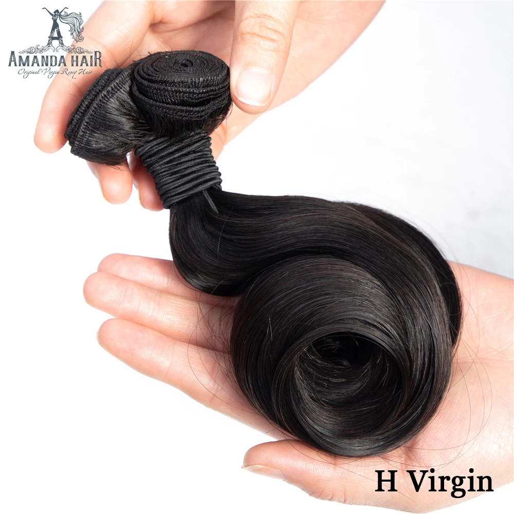 Amanda Egg Curl Funmi волосы двойные нарисованные человеческие пряди с закрытием