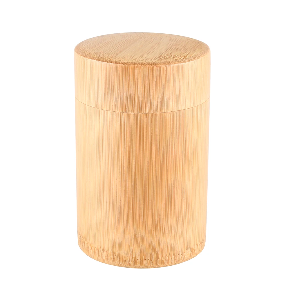 

Household Storage Natural Bamboo Tube Tea Canister Candy Case Coffee Box