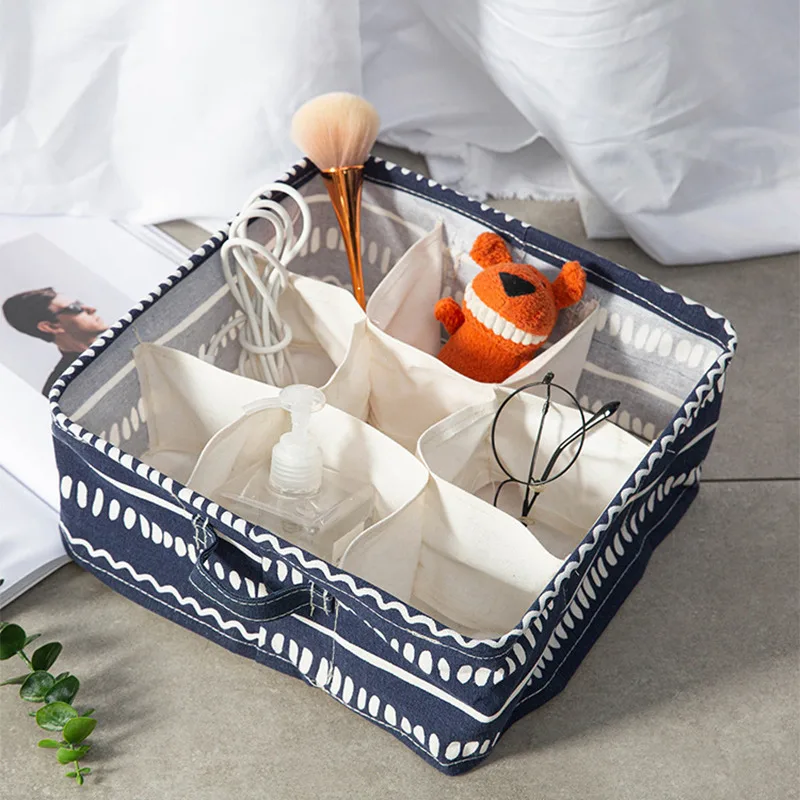 

9Pack Foldable Desktop Storage Basket Sundries Storage Box Underwear Socks Organizer Jewelry Scarf Storage Basket Bag 28x28x12cm