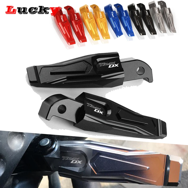 

LOGO Tmax DX / SX Motorcycle Passenger Footrests Rear Foot Pegs Rests For Yamaha Tmax 530 T-max Tmax530 DX/SX 2017 2018 2019