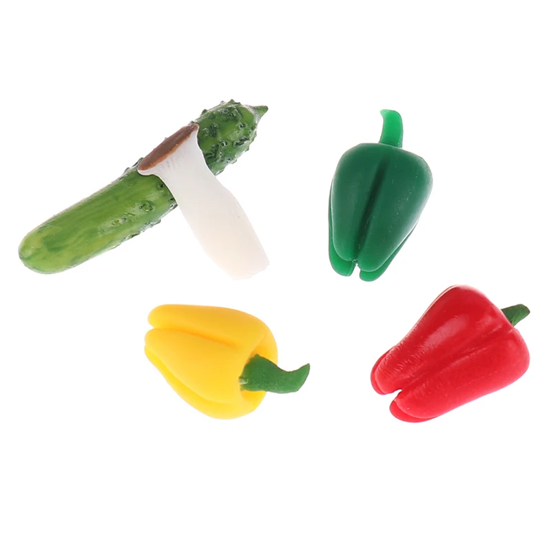 

5pcs Mini Food Play Dollhouse Miniature 1/12 Scale Kinds of Vegetables Model Mini Vegetables Pretend Play