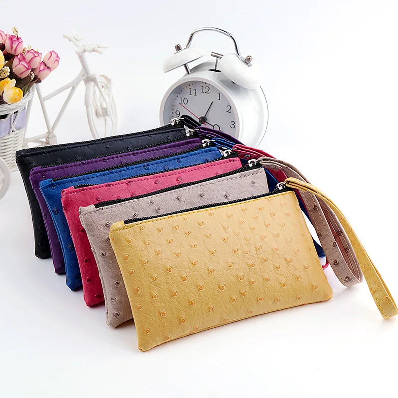 

2019 Retro Pu Leather Women Wallets Coin Purse Phone Bag Clutch Wristlet Zippers Organizer Girls