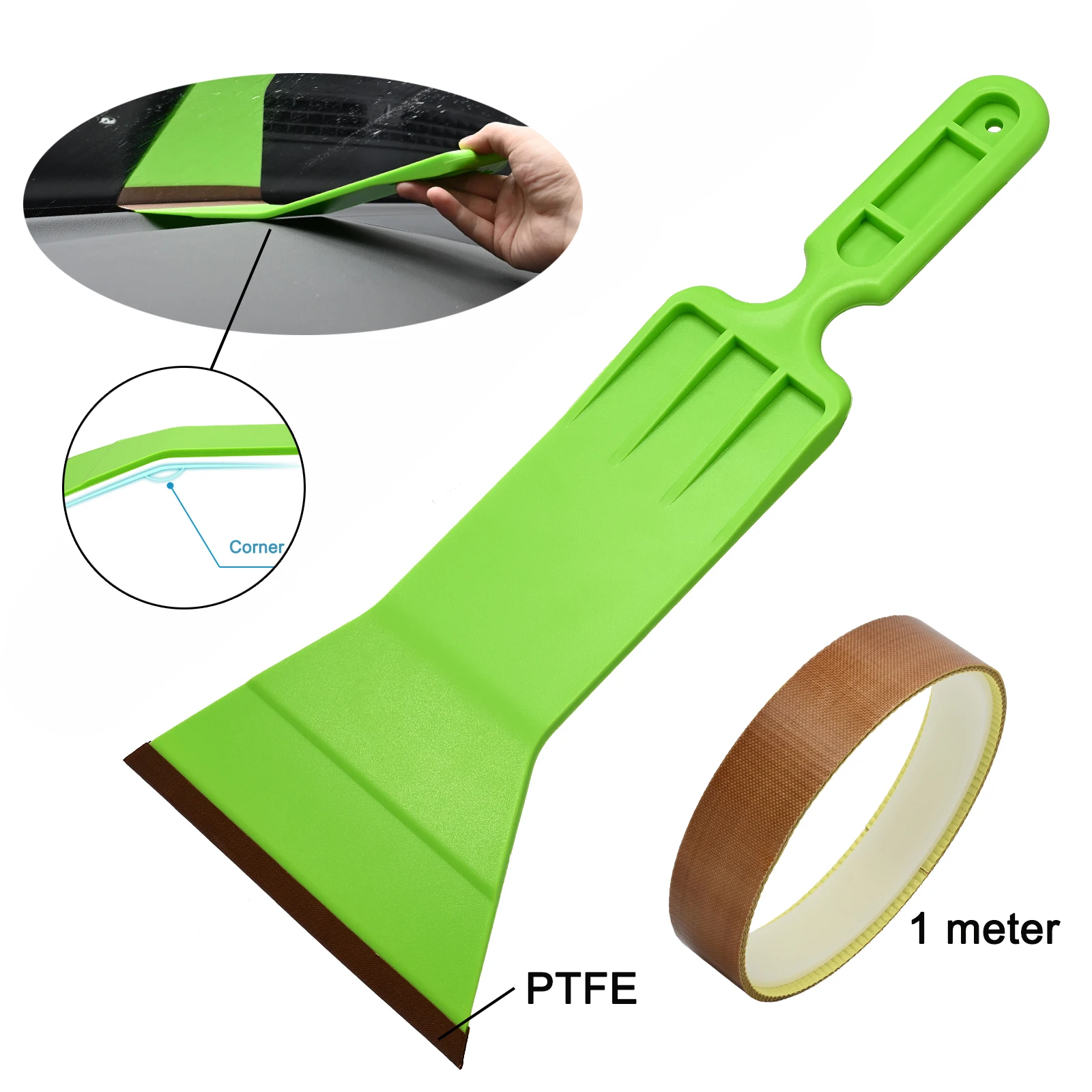 

EHDIS Window Tinting Squeegee PTFE Felt Edge Carbon Fiber Vinyl Wrapping Bulldozer Scraper Car Decals Water Wiper Cleaning Tool
