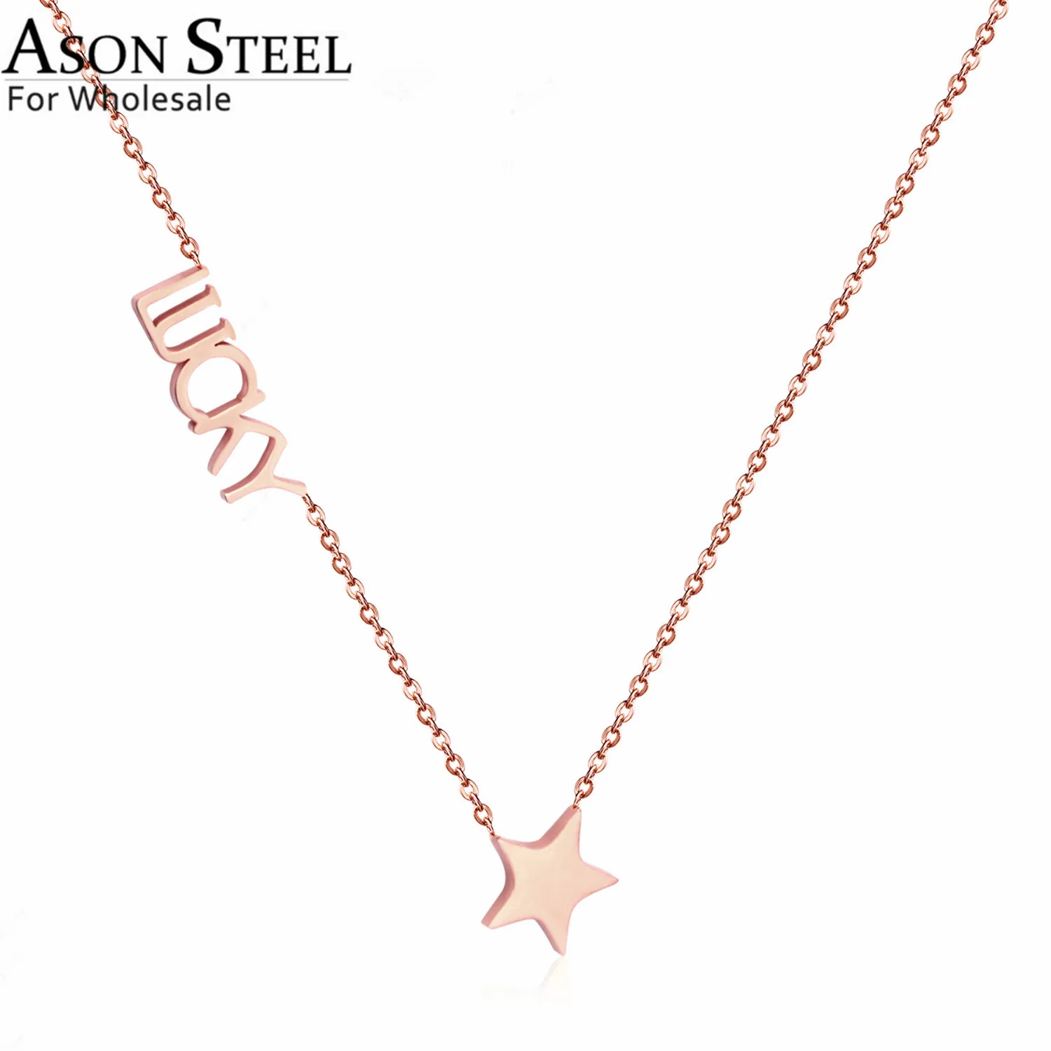 Ожерелье ASONSTEEL с инициалами для женщин и девушек колье-чокер из нержавеющей стали
