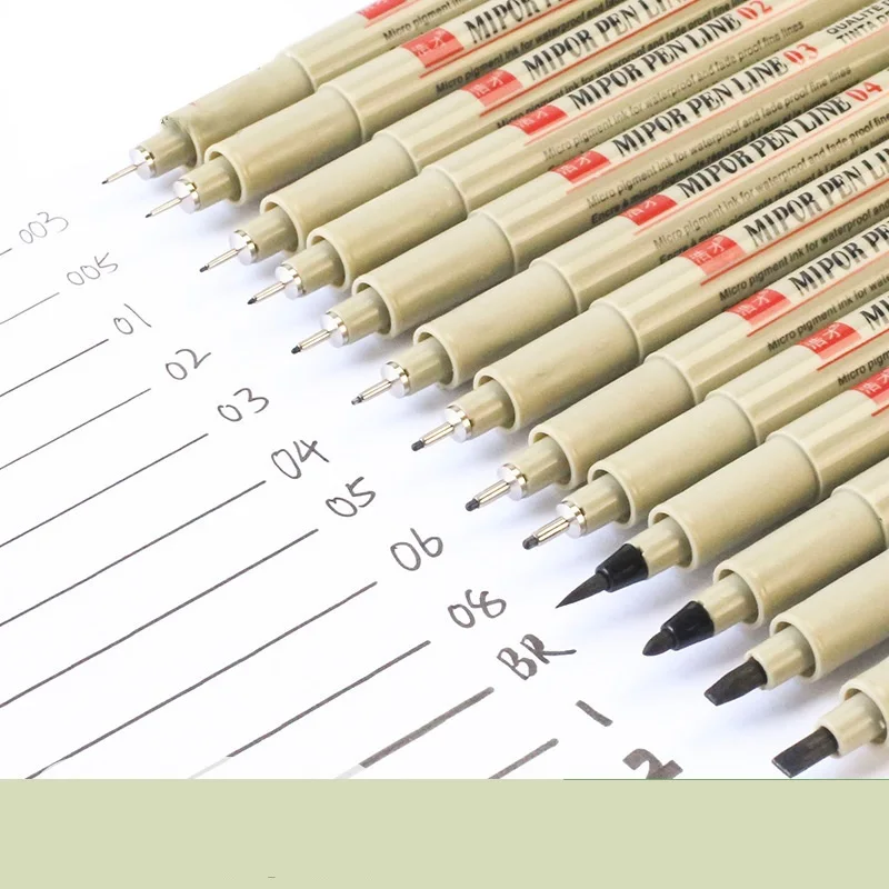 High-grade Needle Hook Line Pen Cartoon Design Line Drawing Pen Student Marker Pen Drawing Pen Variety of Styles, Soft Brush Pen