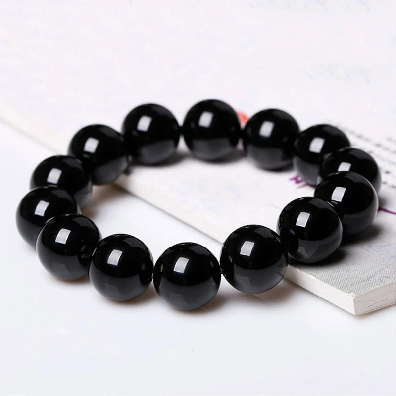 Натуральный черный камень: агат бусины мужские ювелирные изделия браслет 6 мм 8 10