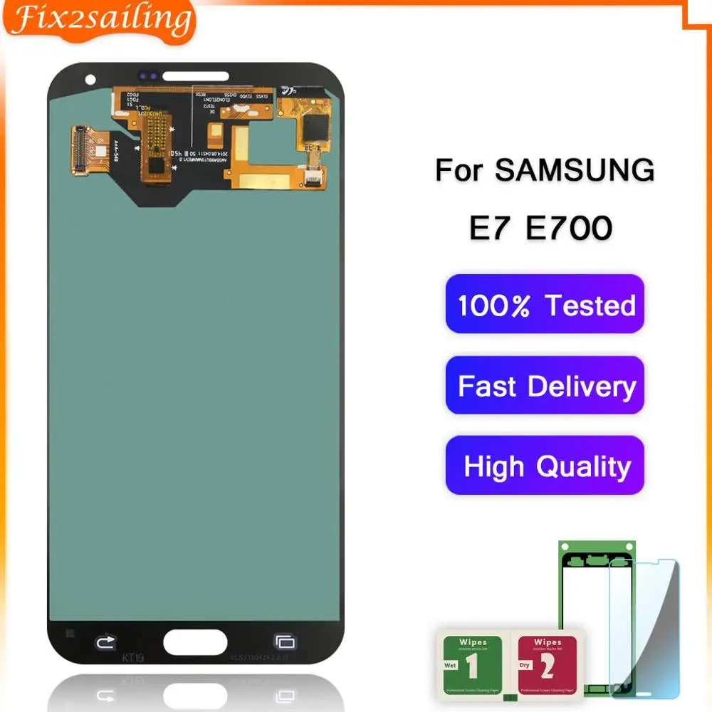 Super AMOLED ЖК-дисплей FIX2SAILING 100% для Samsung Galaxy E7 сенсорный в сборе E700 E700F E7000 E7009 |