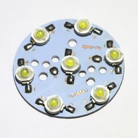 20 pcs lot 7w aluminum substrate with lamp bead round high power led 7 pcs 1w lamp bead pcb free shipping