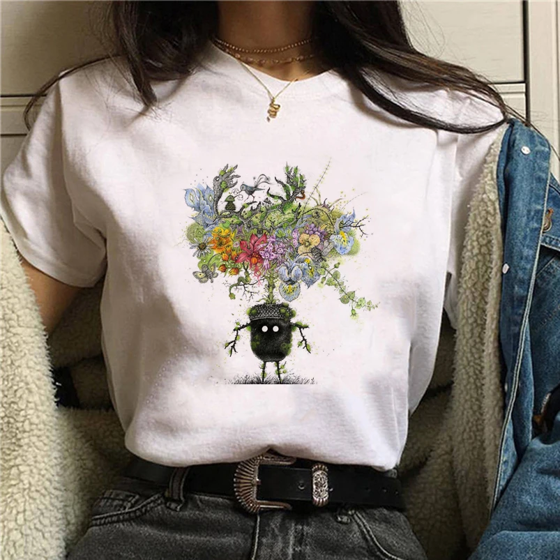 

2021 Black Bear Tshirt Streetwear Femme Summer Kawaii T Shirt Women Harajuku Short Sleeves Tops Tee Hip Hop Funny Tshirt Girls