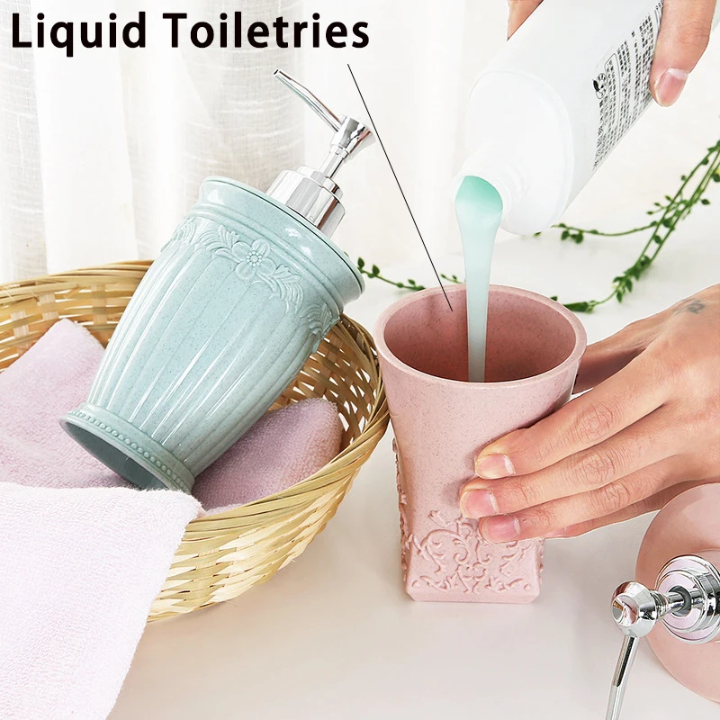 400ml Bathroom Portable Soap Dispensers Lotion Shampoo Shower Gel Holder Dispenser Empty Bath Pump Bottle Home IN STOCK | Обустройство