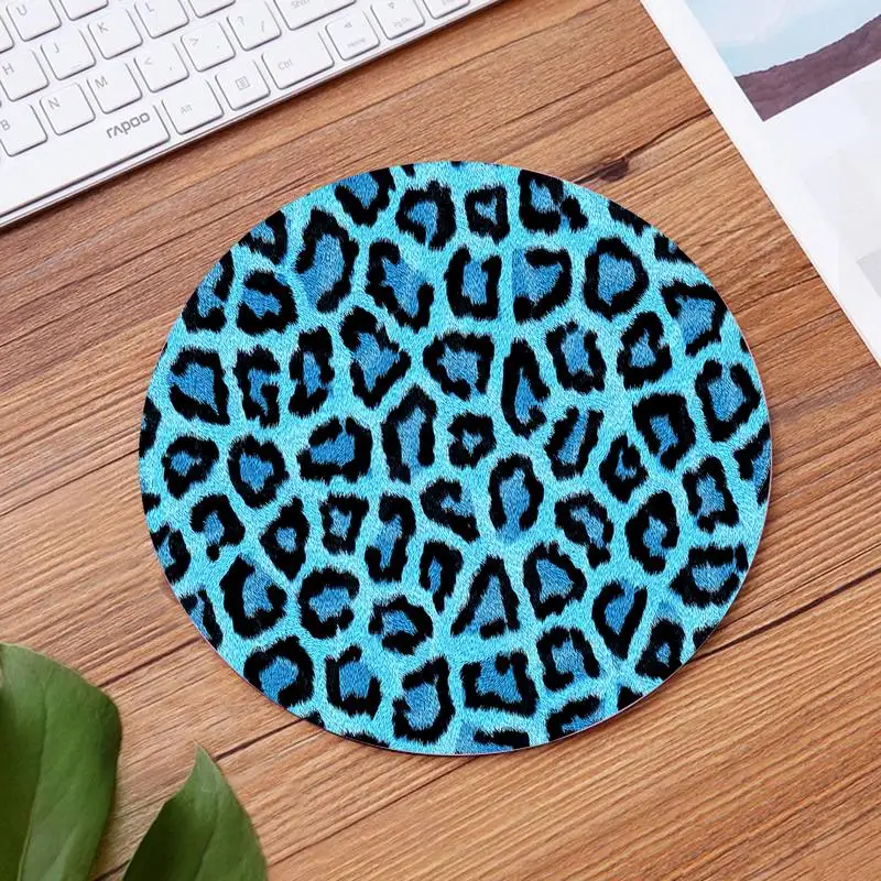 

MaiYaCa Leopard Rubber small Pad to Mouse Game Comfortable Round Mouse Pad Planet Series Mat Desktop DIY Custom desk mat
